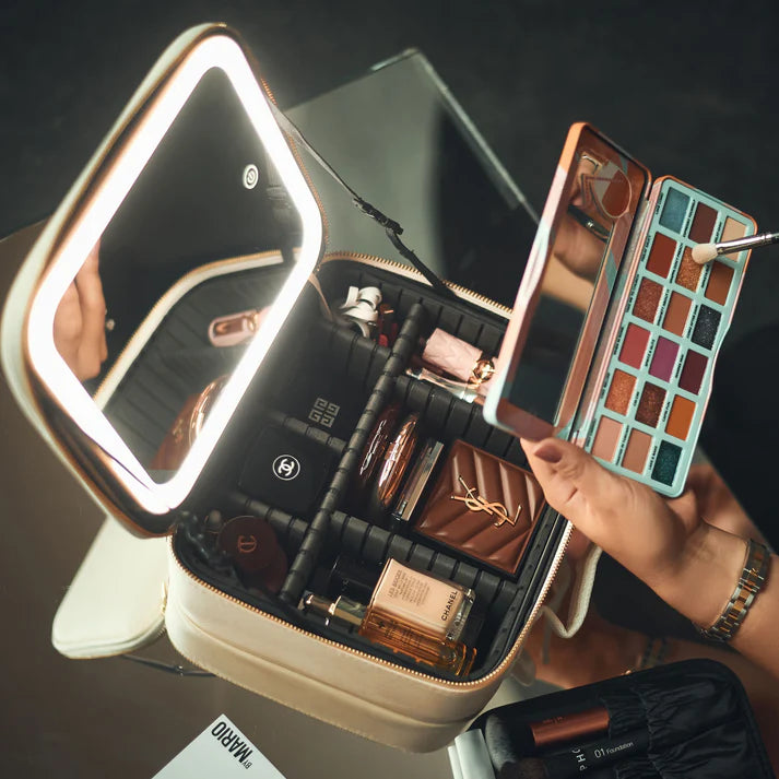 Portable Makeup Bag - LED Mirror